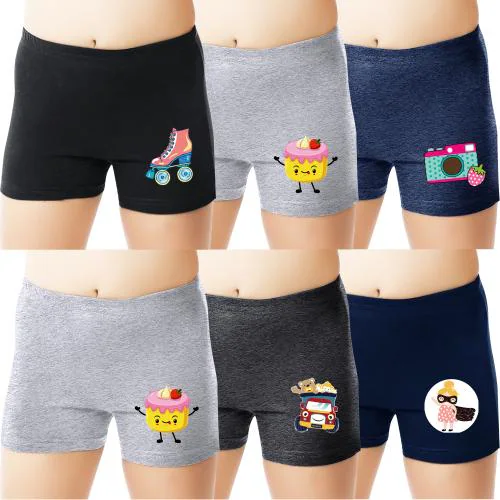 PINE Kids 100% Cotton Drawer / Bloomer For girls & Boys ||Ultrasoft Underwear ( Pack of 6)