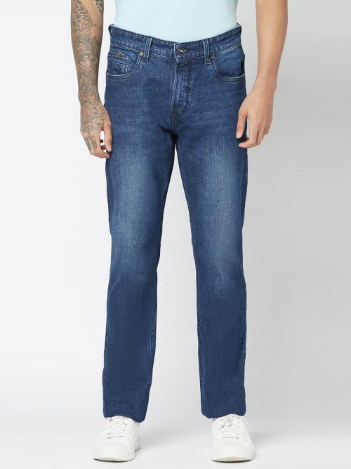 Blue Buddha Men's Blue Denim Slim Fit Jeans-221211168