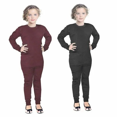 SDGP Round Neck Winter Thermal Set of Top Trouser for Kids/Thermal for Boys and Girls/Kids Thermal-Combo
