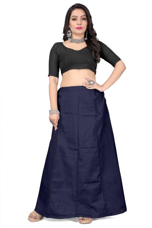 HAUTELOOK Women's Pure Cotton Petticoat with Interlock Sewing/Stiching Waist Upto 44