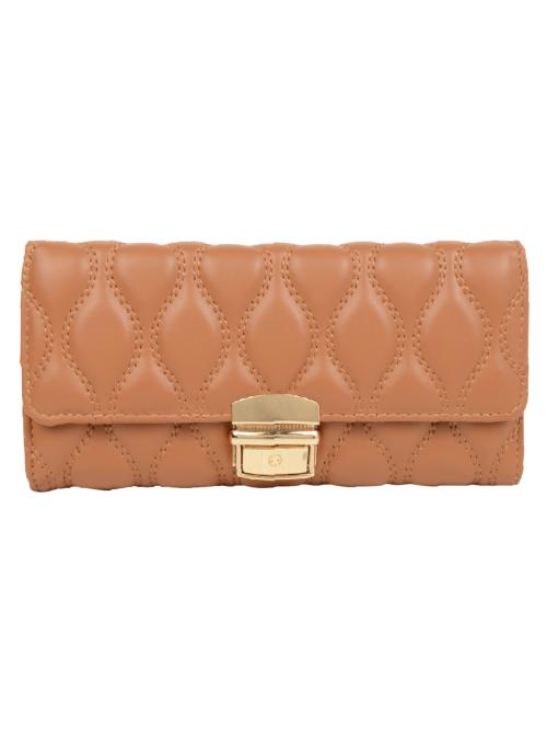 Addons quilted push button wallet