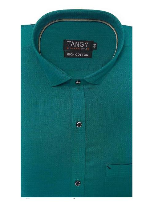 TANGY Mens Rama Green Casual Shirt, size 38