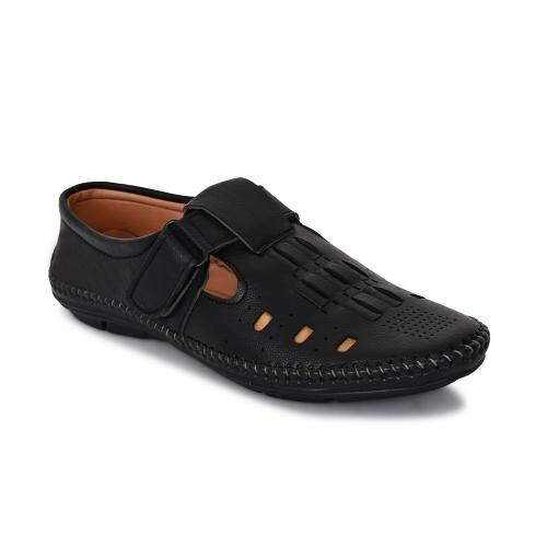 Equila Laser Choco Roman Men's Sandals - BLACK