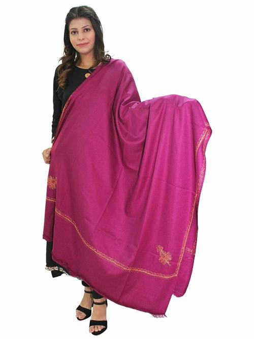 Matelco Women's Wool Shawl With Border Embroidery JioMart