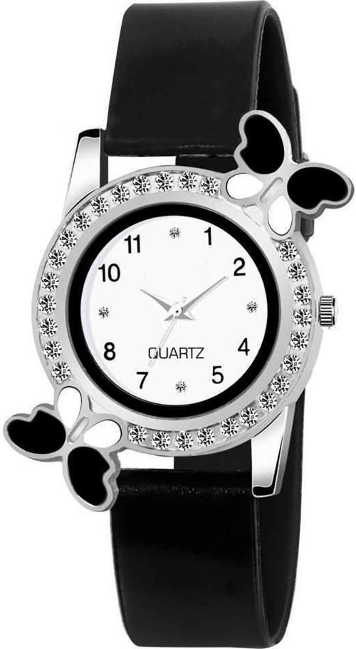 Regards Analog Black Dial Black Strap Watch For Girls