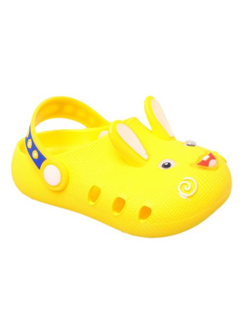Yellow Bee Rabbit Pattern Clogs for Girls - Yellow