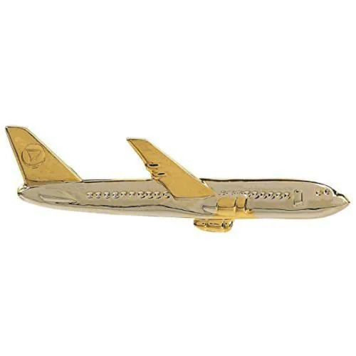 Sandha Gold Plated Classic Aeroplane Shape Tie Pin For Men