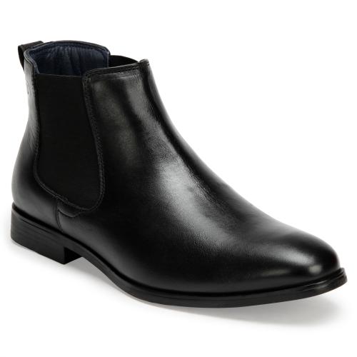 ID Men's Black Slip-On Chelsea Boots