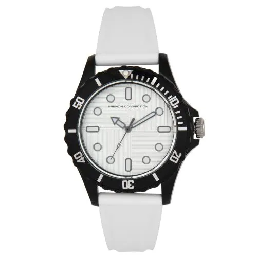 FCUK White Analog Watch for Unisex - FC170W