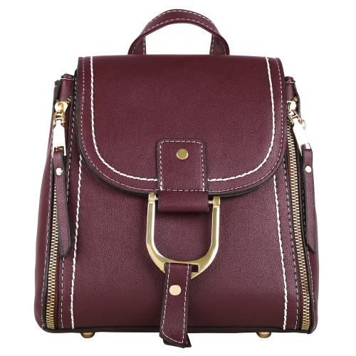 Regular size branded Maroon Backpack for women