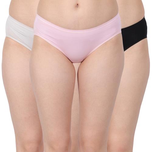 Amour Secret Hipster Mid Rise Panty for Women Multicolor Pack of 3