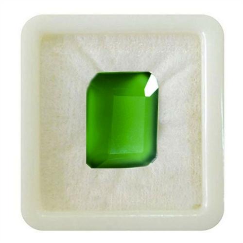 55Carat Natural Green Onyx at Wholesale Rate 8.25 Ratti 7.5 Carat Rectangle Shape Haqiq Loose Gemstone 1 Pcs