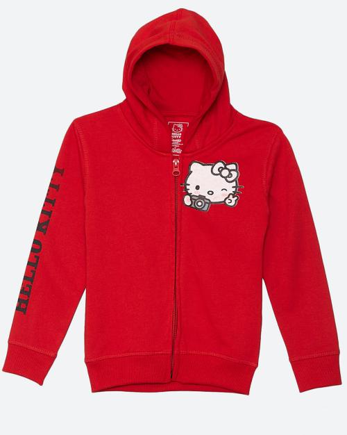 Kidsville Girls Hello Kitty Printed Red Sweatshirt