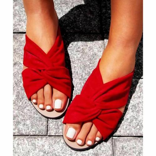 Shoetopia Women Red Flats Sandal