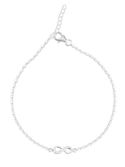 CLARA Sterling Silver Infinity Anklet (Women)