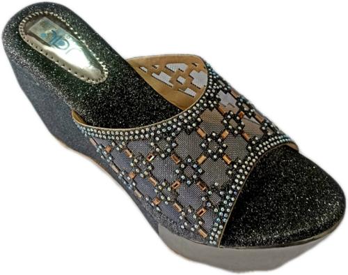 JAL SHOES Women Grey Wedges Sandal