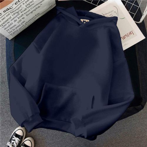 INDO FABRIZIO Men's & Women's Cotton Hooded Hoodies-BLUE-M