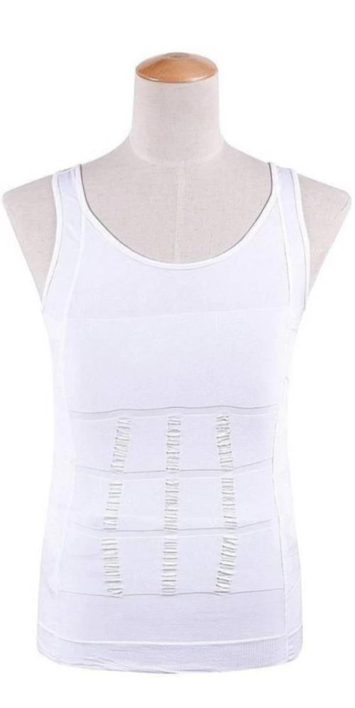FITOLYM Men's Cotton Slim N Lift Slimming Shirt Body Shaper Tummy Tucker Vest Shape wear