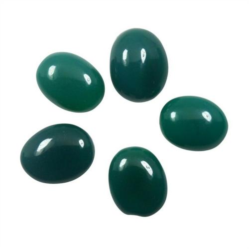 55Carat Natural Green Onyx at Wholesale Rate 11.25 Ratti 10.12 Carat Oval Shape Haqiq Loose Gemstone 1 Pcs