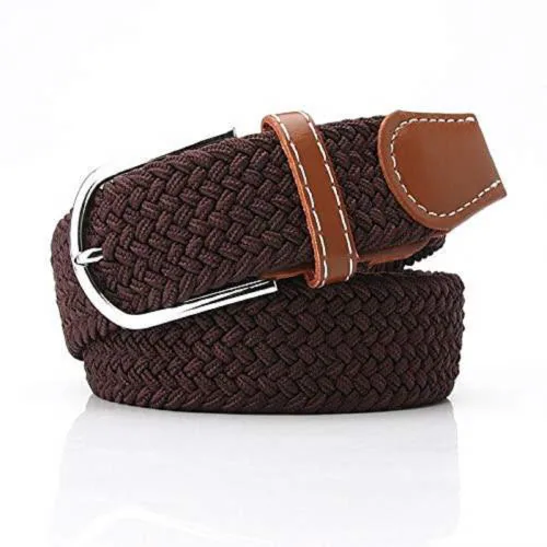Caddim Stretchable Braided Cotton Belt for Women and Men (Pack of 1)