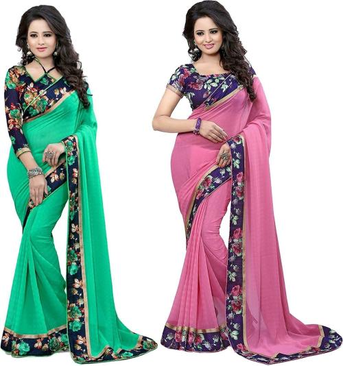 Prabhas Women Multicolor Lycra Blend Woven Saree