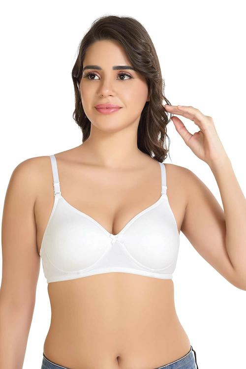 Alies Women's Lacy High Coverage M-Frame Non Padded Comfort Minimizer Wire-Free Bra Plus Size