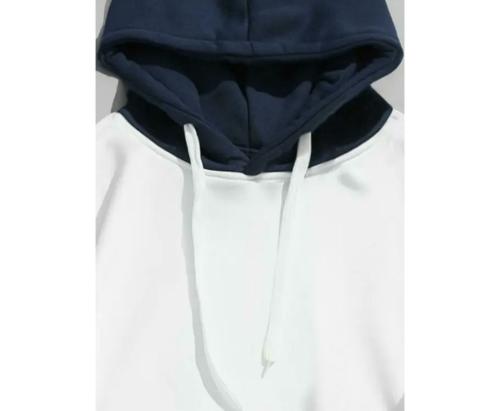 FLYNOFF White Solid Hoodies Regular Fit Full Sleeve Men's Hoodies