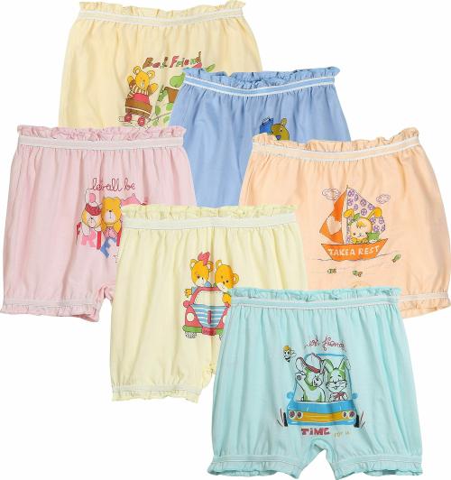 Dowin Boys and Girls 100% Cotton Bloomers Pack of 6 (DONALD_70)