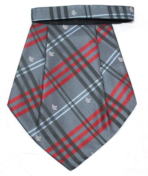 TIE STUDIO Men Grey Checkerd Polyester Cravat