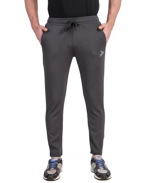 FITINC Grey Men's Track Pant with Concealed Zipper Pockets