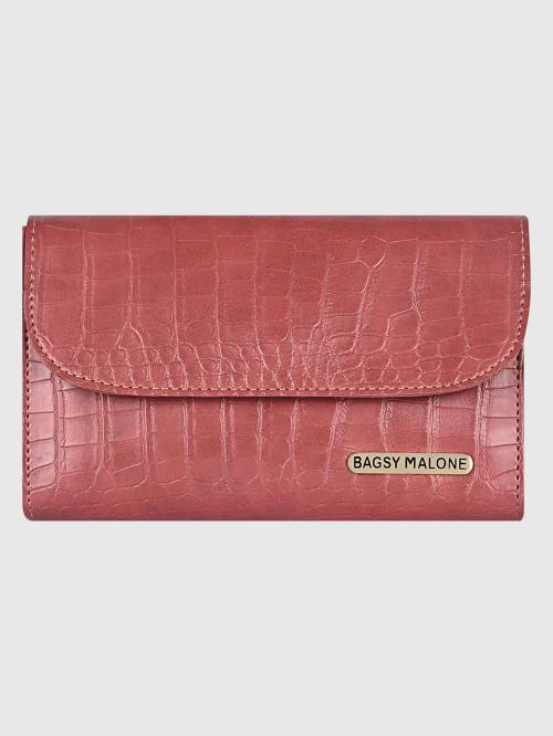 Bagsy Malone Stylish Clutch - Croco Red