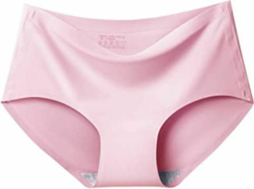 BOOMBUZZ Underwear for women soft silk underwear for women seamless panties (PINK)- L
