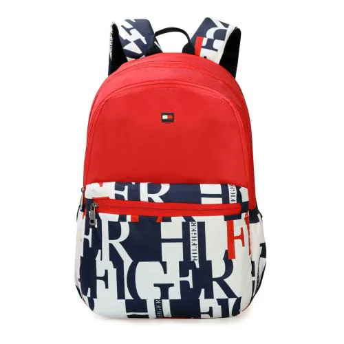 Tommy Hilfiger Elegant Men Bolt Laptop Backpack - Red+White+Blue