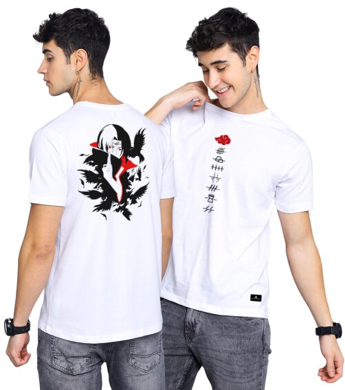 White - Medium 7 Village Itachi Naruto T shirt For Men TeesTheDay