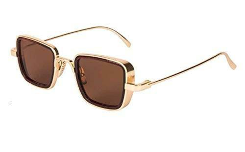 ELEGANTE Square Brown Sunglasses For Men