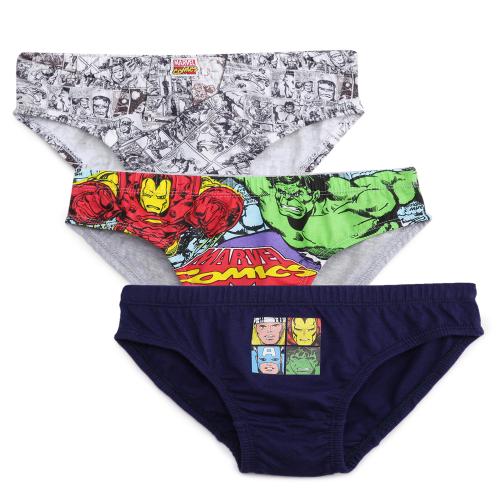 Charm N Cherish Boy's Marvel Super-Heros Printed Cotton Briefs - Pack of 3
