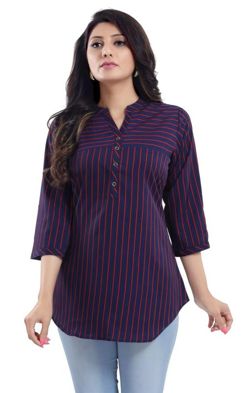 Meher Impex Women Crepe short A-Line Floral Printed Short Kurta