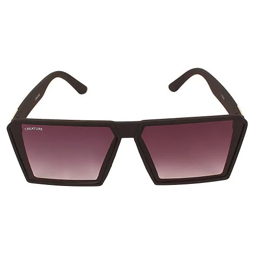 Creature Rectangular UV Protected Unisex Sunglasses (SUN-064-BLK)
