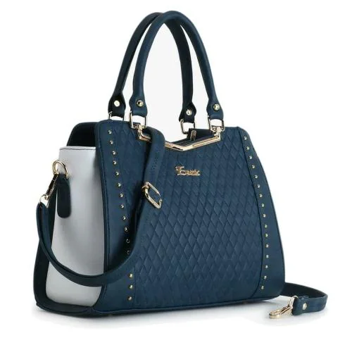 Exotic Dualtone Studded Hand Blue Sling Bag HB422