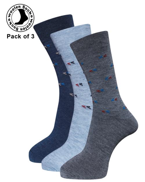 Dollar Full Length Socks Woolen socks For Mens (Pack of 3) In Assorted Color