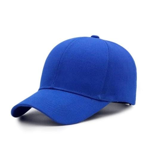 Mr. Cap Baseball Cotton Plain Adjustable caps for Men and Women (Caps-Blue)
