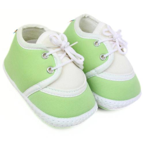 Neska Moda 6 To 12 Months Baby Boys & Baby Girls Lace-up Solid (Green)-BT2302