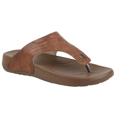 WELCOME Tan Slippers For Men