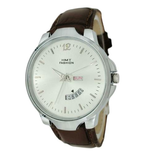 HMT FASHION Day Date Big Size Dial Quartz Movement Leather Strap Watch for Man and Boys HMTFS1920BR