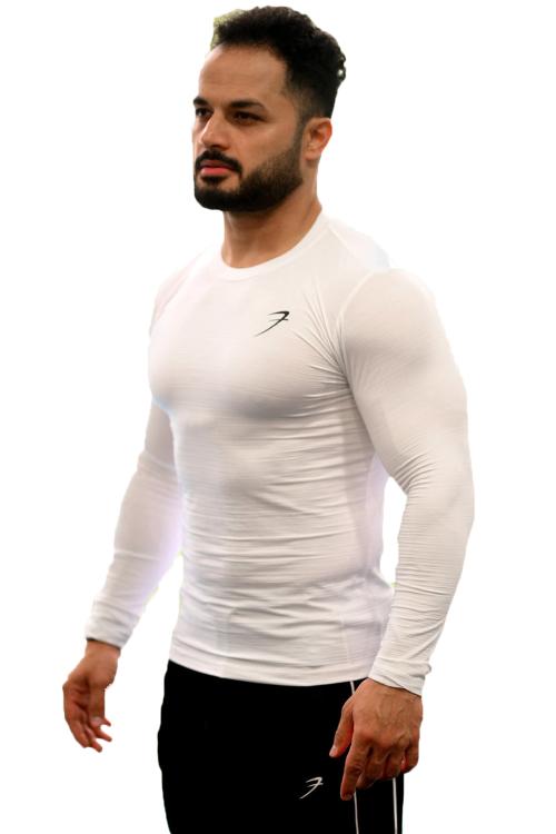 Fuaark Revival Sports and Gym Full sleeve Men's Polyester T-shirts WHITE