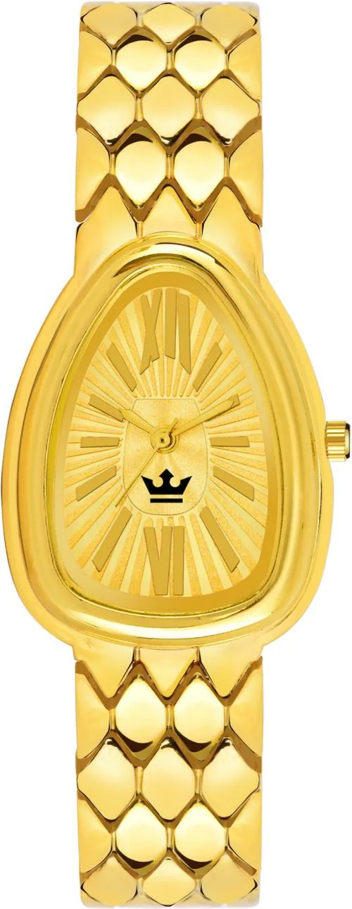 Buy Crestello IP Gold Plated Bracelet Analog Wrist Watch for Women (Golden Dial) CRCBR133