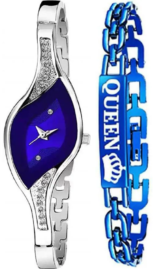 Blutech Multicolor Watch With Queen Bracelet For Girls (Combo Of 2)