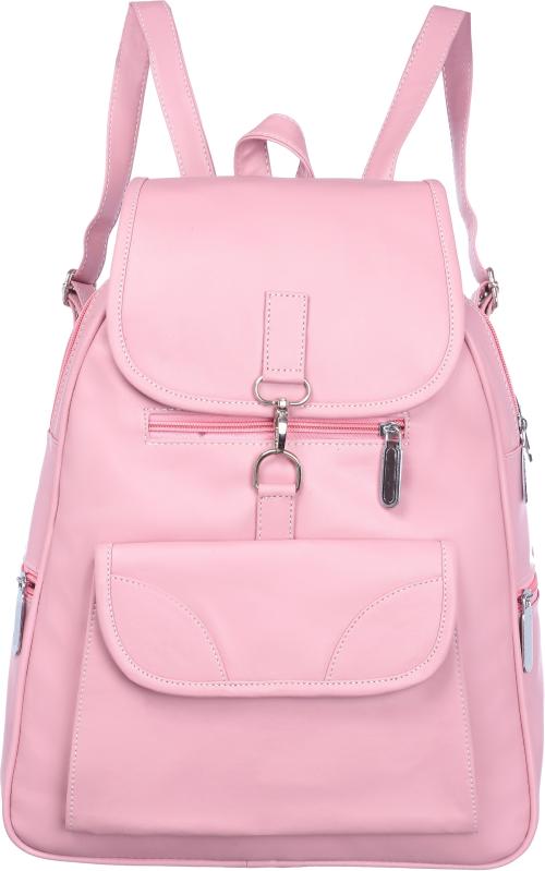 AshCrafzee 12 L Women Backpack Waterproof School Bag (Pink, 16 L)