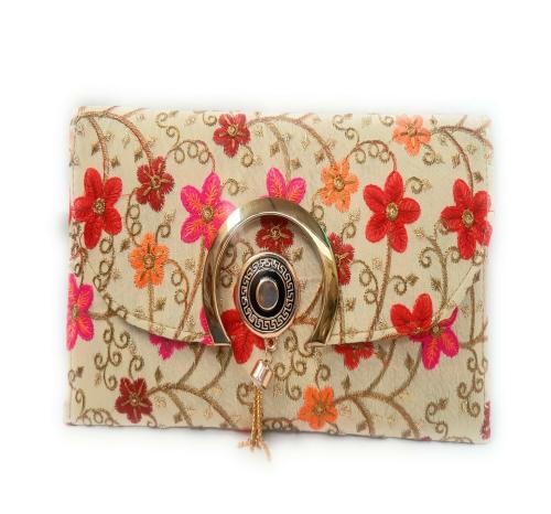 Unique Fashion WOMEN'S STYLISH ZARI CLUTCH Handbag Clutch