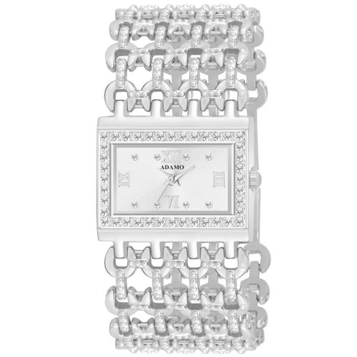 ADAMO Adele White Dial Women's & Girl's Watch 862SSM01